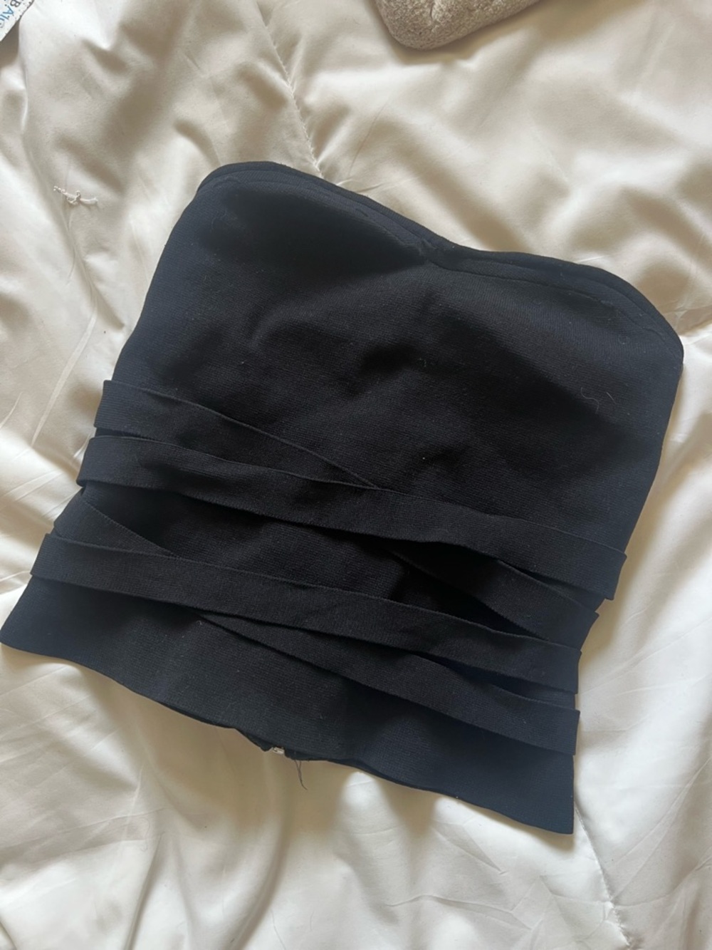 Forever 21 Zip-Up Corset Tube Top